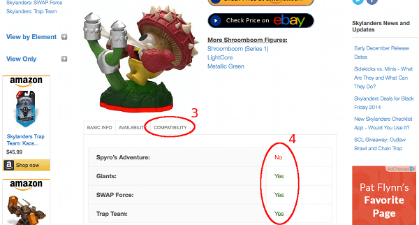 Finding Skylanders Figure Compatability - Step 2