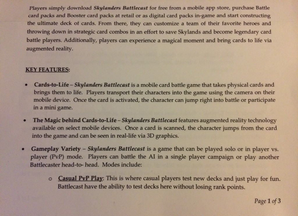 Skylanders Battlecast Gamplay Modes